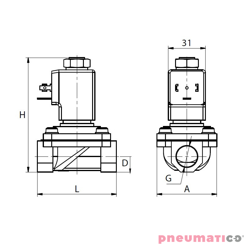 Zawór membranowy RQE typ EL41 G1" DN25 2/2 NC nierdzewny VITON RQS RQEEL4225FG08S4V-AC bez cewki Zawór membranowy RQE typ EL41 G1" DN25 2/2 NC nierdzewny VITON RQS RQEEL4225FG08S4V-AC bez cewki