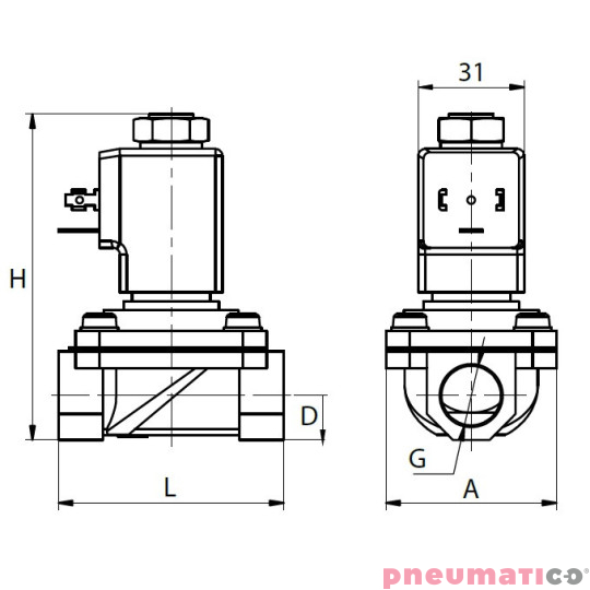 Zawór membranowy RQE typ EL51 G3/4" DN20 2/2 NO nierdzewny VITON RQS RQEEL5120FG06S4V bez cewki Zawór membranowy RQE typ EL51 G3/4" DN20 2/2 NO nierdzewny VITON RQS RQEEL5120FG06S4V bez cewki