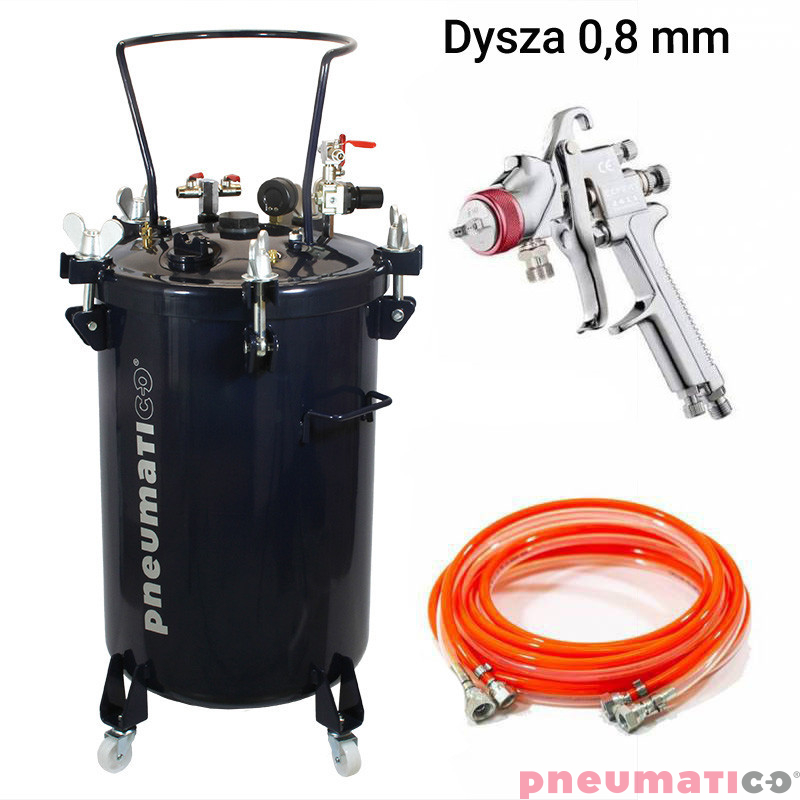 Zbiornik ciśnieniowy do natrysku 60L bez mieszadła Pneumatico Tank ZB60-1-1E-11 + pistolet lakierniczy EXPERT HP 1,1 mm + wąż Zbiornik ciśnieniowy do natrysku 60L bez mieszadła Pneumatico Tank ZB60-1-1E-11 + pistolet lakierniczy EXPERT HP 1,1 mm + wąż