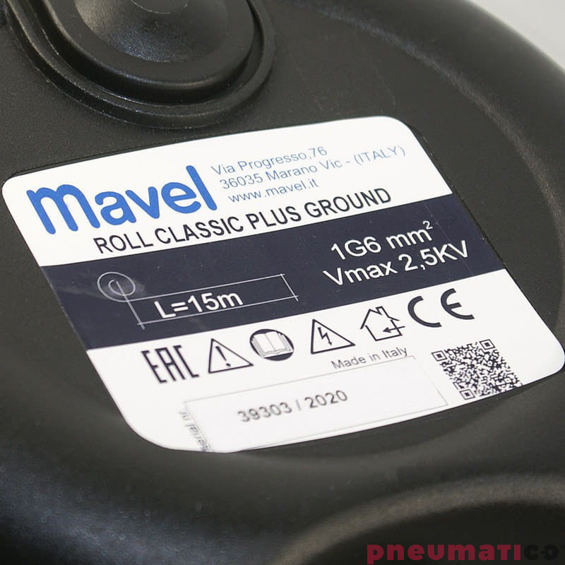 Zwijadło elektryczne 1x6mm MAVEL 811500 15m Zwijadło elektryczne 1x6mm MAVEL 811500 15m