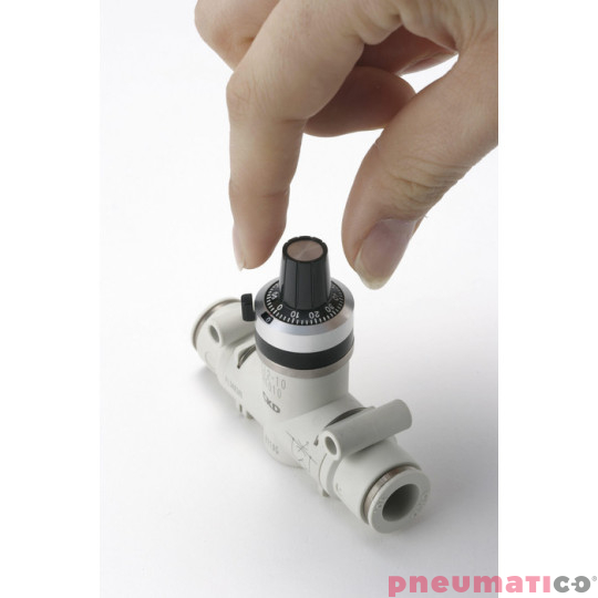 Zawory dławiąco - zwrotne CKD DVL ze skalą 10mm 400 l/min DVLS10H1010400 Zawory dławiąco - zwrotne CKD DVL ze skalą 10mm 400 l/min DVLS10H1010400