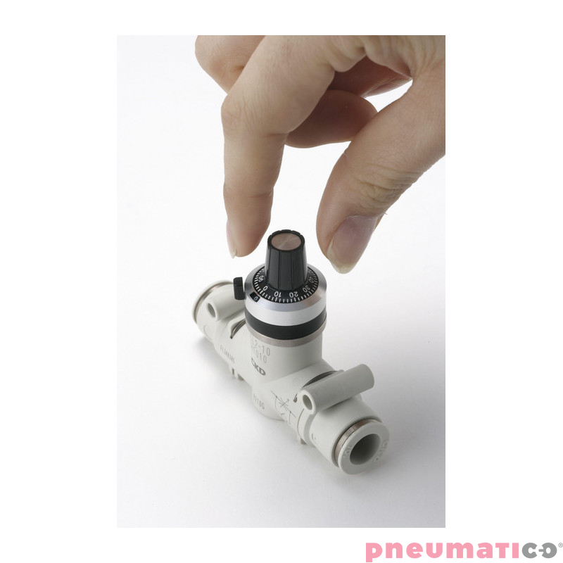 Zawory dławiąco - zwrotne CKD DVL ze skalą 12mm 400 l/min DVLS10H1212400 Zawory dławiąco - zwrotne CKD DVL ze skalą 12mm 400 l/min DVLS10H1212400