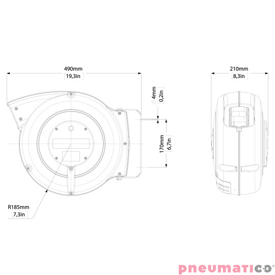 Zwijacz kablowy do aut elektrycznych 5m Typ 1 3G2,5+1x0,5 Zeca EV3161