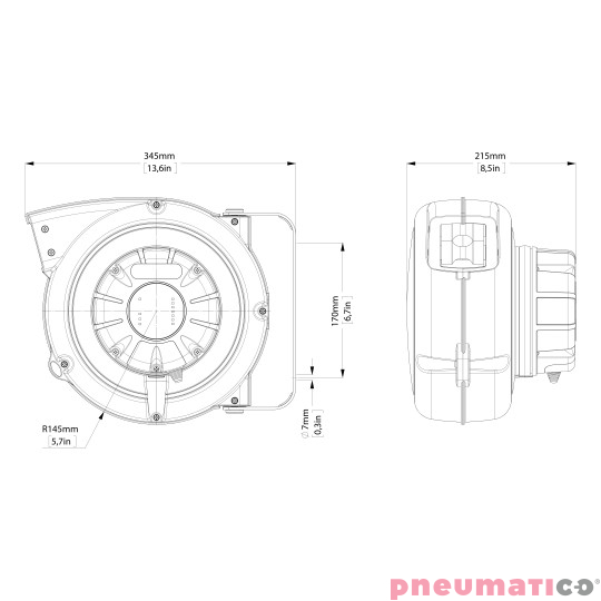 Zwijacz wallbox do ładowania auta elektrycznego 5m Zeca Typ 2 EV3162WB Zwijacz wallbox do ładowania auta elektrycznego 5m Zeca Typ 2 EV3162WB