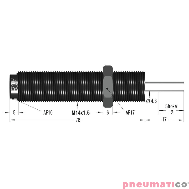 SC190EUM-7 Amortyzator przemysłowy ACE samonastawny skok 12mm ME (max) 1550 kg SC190EUM-7 Amortyzator przemysłowy ACE samonastawny skok 12mm ME (max) 1550 kg