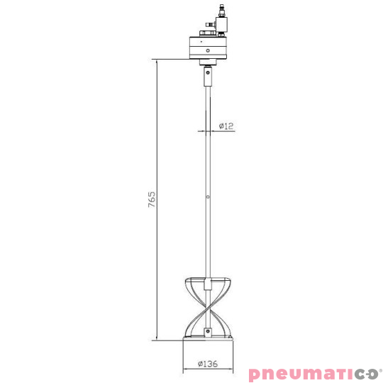 Mieszadło pneumatyczne Pneumatico P-65-720 ATEX Mieszadło pneumatyczne Pneumatico P-65-720 ATEX