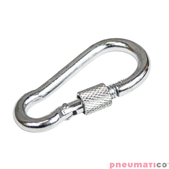 Karabińczyk do lin z zabezpieczeniem 6mm DIN5299D JG-0006