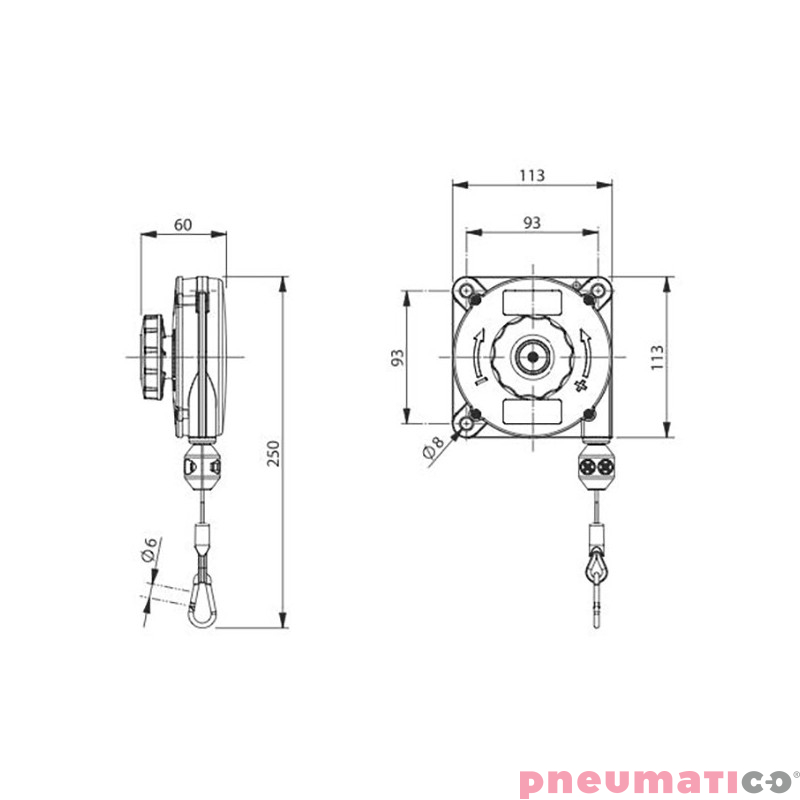 Balanser linkowy 620 ZECA 0,4-1B427 1600mm Balanser linkowy 620 ZECA 0,4-1B427 1600mm