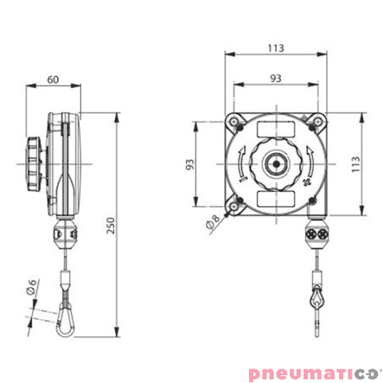 Balanser linkowy 620 ZECA 0,4-1B427 1600mm Balanser linkowy 620 ZECA 0,4-1B427 1600mm