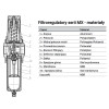 Filtro-reduktor serii MX G3/8" 0,5-10 bar z półautomatycznym spustem kondensatu 5mm i manometrem CAMOZZI MX2-38-FR1004