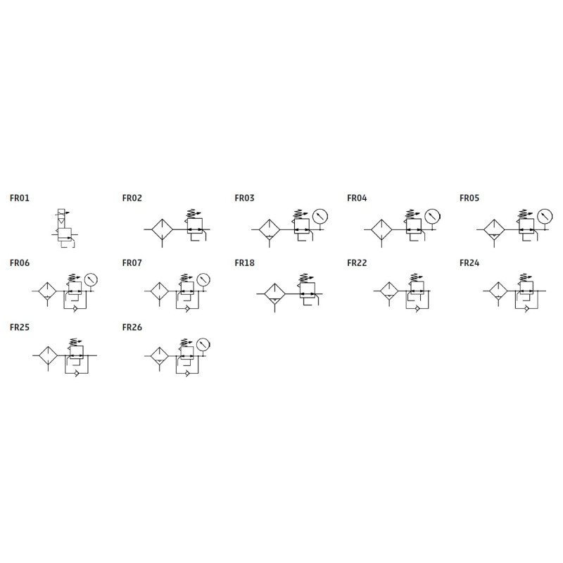 Filtro-reduktor serii MX G3/8" 0,5-10 bar z półautomatycznym spustem kondensatu 5mm i manometrem CAMOZZI MX2-38-FR1004