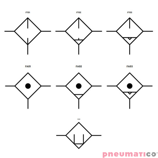 Filtr powietrza serii MX G1" z półautomatycznym spustem kondensatu 25 μm Camozzi MX3-1-F00