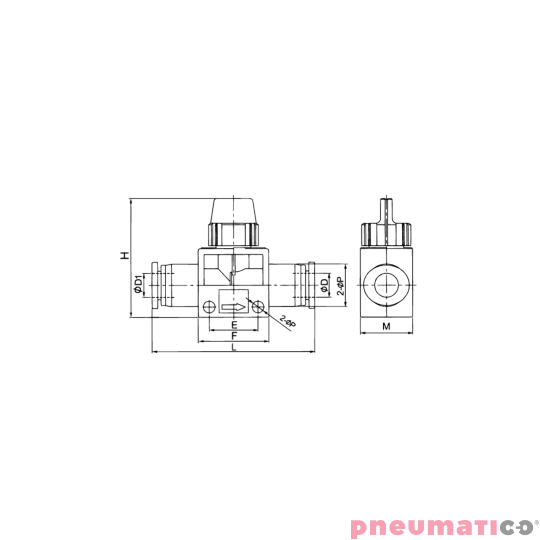 Zawór ręczny odpowietrzający na wąż 6mm TEKALAN RQSH36