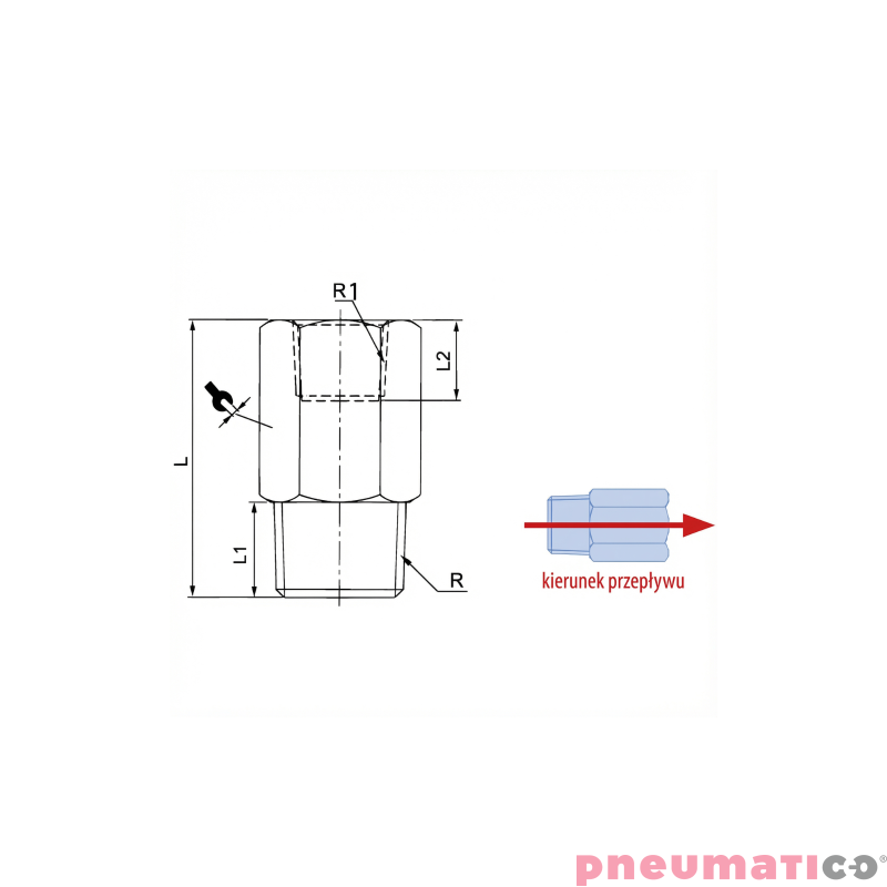 Zaw&oacute;r zwrotny G1/8" TEKALAN HCRQS01-01