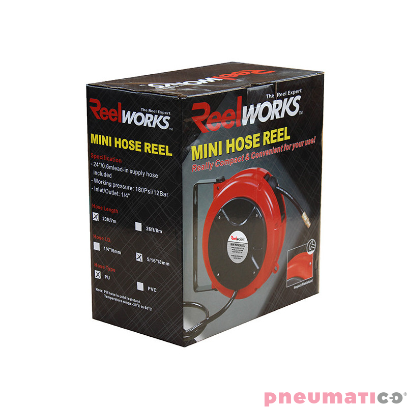 Zwijadło pneumatyczne REEL WORKS L7107073 12x8mm 7m Zwijadło pneumatyczne REEL WORKS L7107073 12x8mm 7m