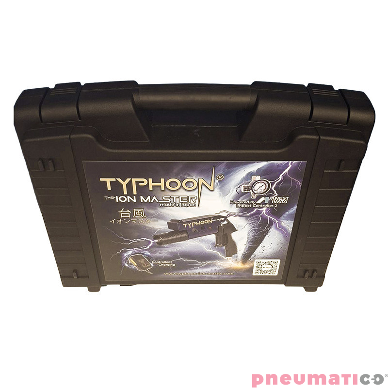 Pistolet jonizujący antystatyczny jonizujący TYPHOON ION MASTER do lakierowania ANEST IWATA + manometr