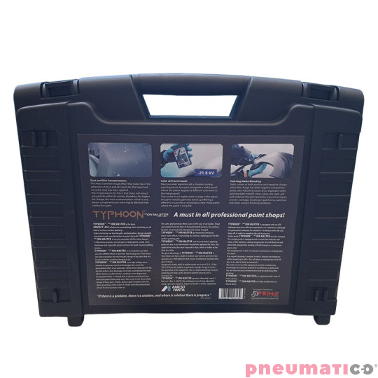 Pistolet jonizujący antystatyczny jonizujący TYPHOON ION MASTER do lakierowania ANEST IWATA + manometr
