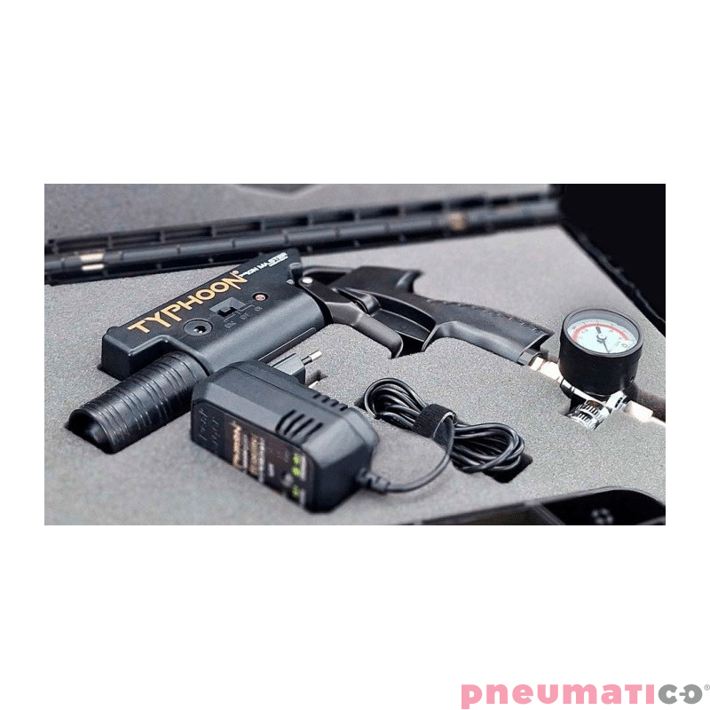 Pistolet jonizujący antystatyczny jonizujący TYPHOON ION MASTER do lakierowania ANEST IWATA + manometr