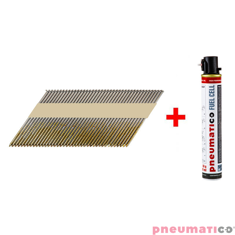 Gwoździe łączone papierem PNEUMATICO 3.1/90 BK 1op.- 3.000szt. GAZ