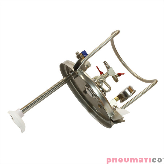 Zbiornik ciśnieniowy do malowania nierdzewny 20L bez mieszadła Agregat malarski ZB20SS Pneumatico Tank / Węże / Pistolet EXPERT HP dysza 1,4 mm