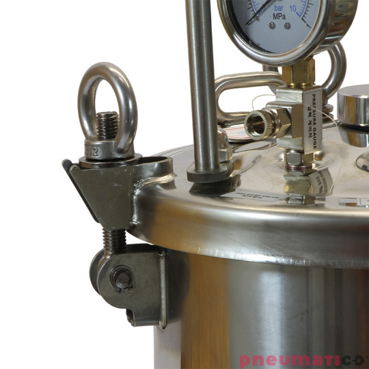 Zbiornik ciśnieniowy do malowania nierdzewny 20L bez mieszadła Agregat malarski ZB20SS Pneumatico Tank / Węże / Pistolet EXPERT HP dysza 2,5 mm