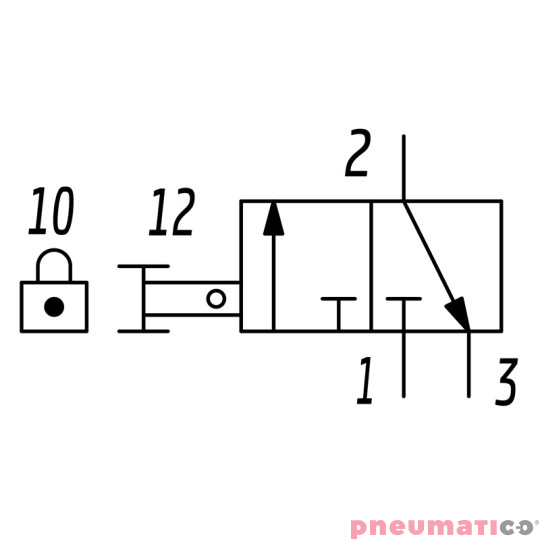 Zaw&oacute;r odcinająco-odpowietrzający ręczny G1/2" 3/2 seria MX Camozzi MX2-12-V01