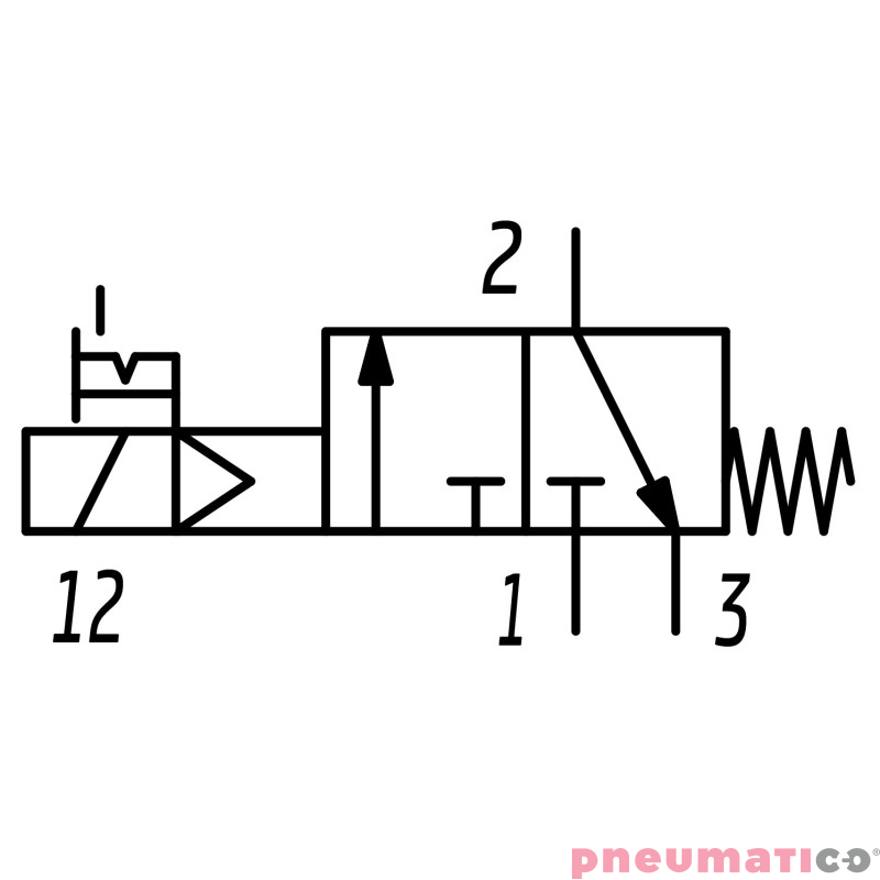Zaw&oacute;r odcinająco-odpowietrzający elektryczny G1/2" 3/2 seria MX Camozzi MX2-12-V16