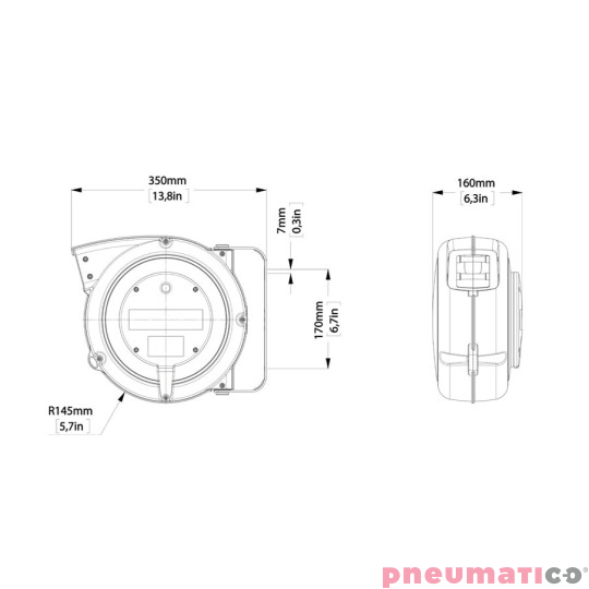 Przemysłowe zwijadło pneumatyczne 12x8mm ZECA 804/8 10m KPU