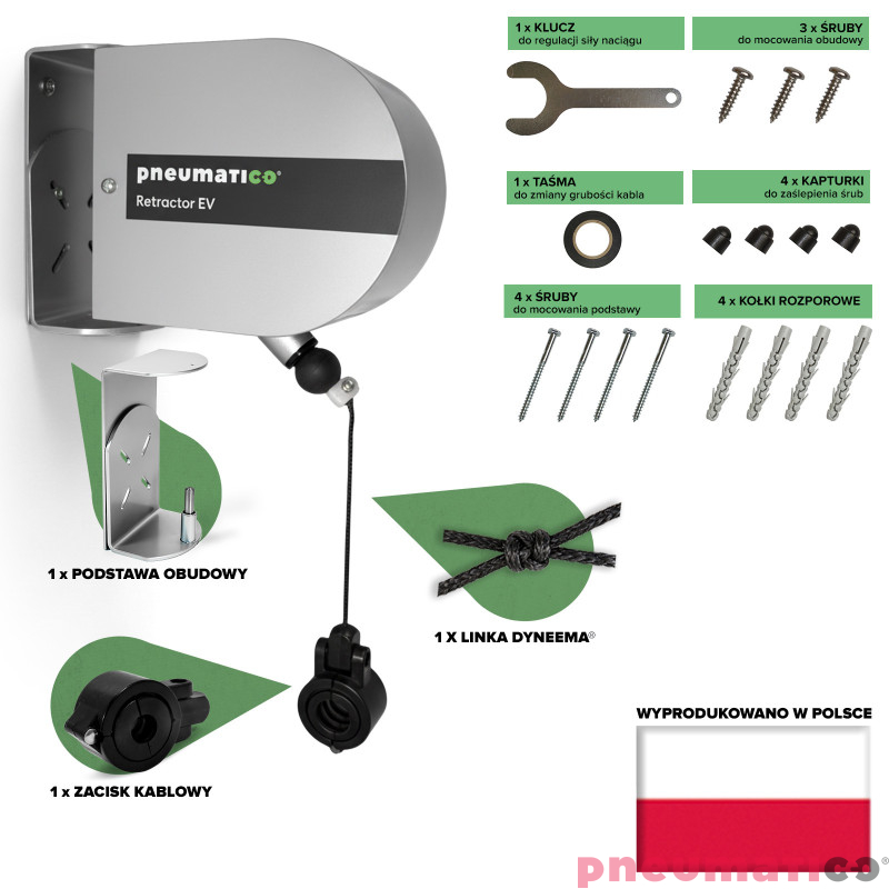 Retractor EV0 Pneumatico 1-2,5kg ⌀26,5-28 mm EV026528