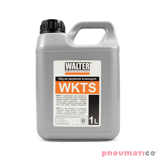 Olej do kompresorów śrubowych WALTER WKTS 1 litr / WKTS1L (4000000101) Olej do kompresorów śrubowych WALTER WKTS 1 litr / WKTS1L (4000000101)