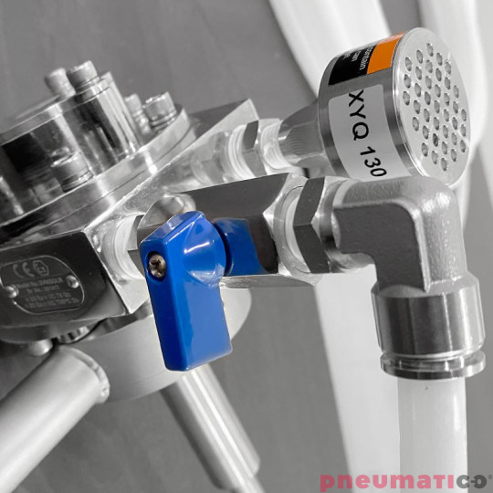 Mieszadło pneumatyczne do kontaktu z żywnością z włącznikiem nożnym Pneumatico 2VMSOLR