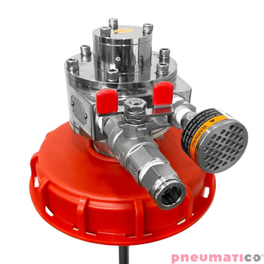 Mieszadło pneumatyczne do kontaktu z żywnością INOX ATEX Pneumatico 4VMLOLR-IBC