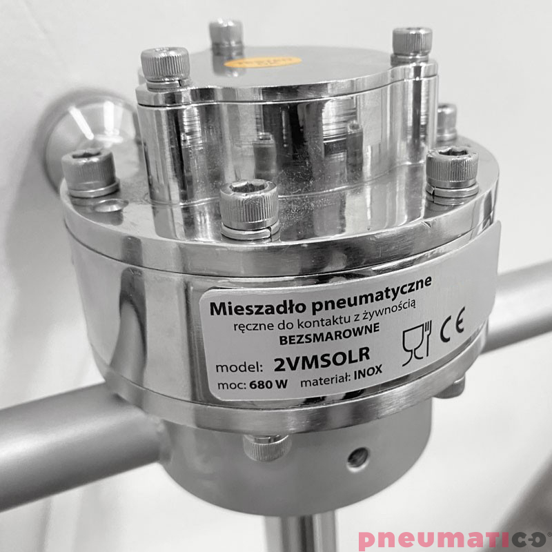 Mieszadło pneumatyczne do kontaktu z żywnością z włącznikiem nożnym Pneumatico 2VMSOLR