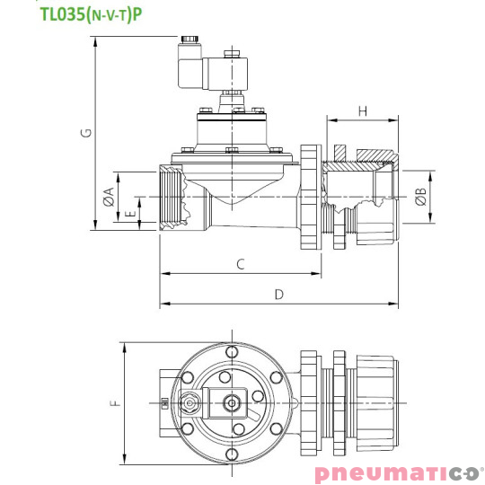 Zawór impulsowy prosty TURBO FD35 / TL025 1 1/2" NC z cewką FDP35024DC TL035024DC Zawór impulsowy prosty TURBO FD35 / TL025 1 1/2" NC z cewką FDP35024DC TL035024DC