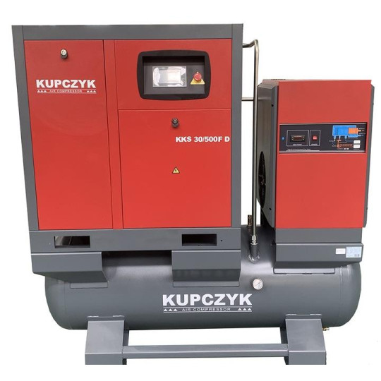 Kompresor śrubowy Kupczyk KKS 20/500 FD 2200 l/min 15 KW Falownik Osuszacz Kompresor śrubowy Kupczyk KKS 20/500 FD 2200 l/min 15 KW Falownik Osuszacz