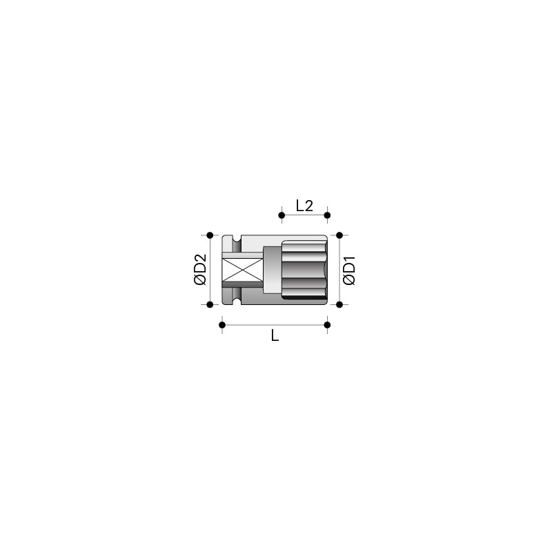 Nasadka udarowa iskrobezpieczna ATEX Red Rooster DO2012-0-020-EX 20mm &frac12;"