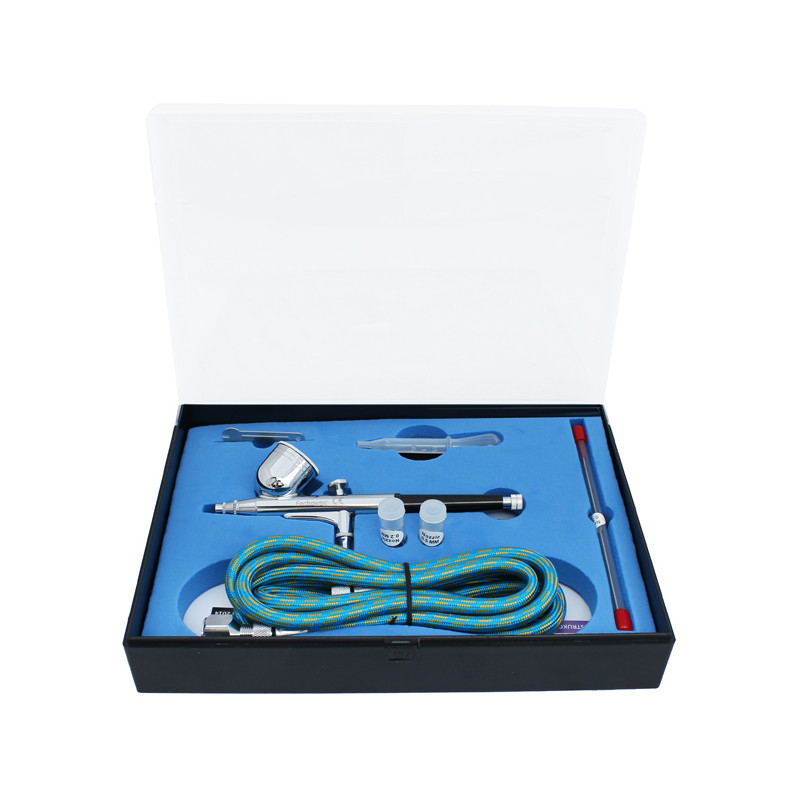 Aerograf BD130-KIT 0.2/0.3/0.5mm czarny 8ml regulacja + osprzęt