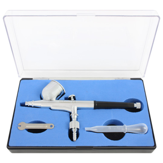 Aerograf BD130 0.2mm czarny 8ml z regulacją