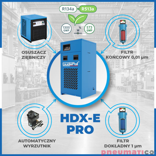 Osuszacz ziębniczy Gudepol HDX-E 55-PRO r513a OZ700055PDTD