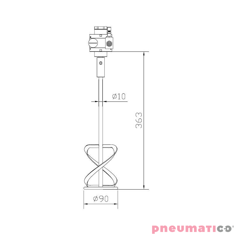 Mieszadło pneumatyczne MBP E.701.720 ATEX Mieszadło pneumatyczne MBP E.701.720 ATEX