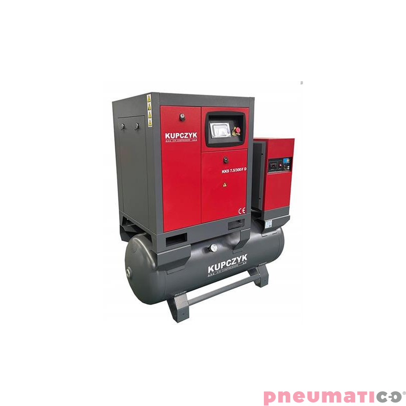 Kompresor śrubowy Kupczyk KKS 7,5/300 FD 5,5 KW 10 bar Falownik Osuszacz Kompresor śrubowy Kupczyk KKS 7,5/300 FD 5,5 KW 10 bar Falownik Osuszacz