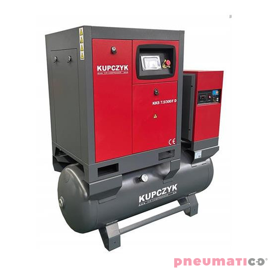Kompresor śrubowy Kupczyk KKS 7,5/300 FD 5,5 KW 10 bar Falownik Osuszacz Kompresor śrubowy Kupczyk KKS 7,5/300 FD 5,5 KW 10 bar Falownik Osuszacz