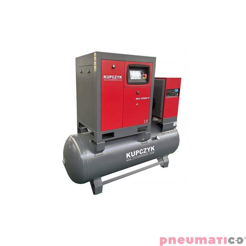 Kompresor śrubowy Kupczyk KKS 15/500 FD 1500 l/min 11 KW Falownik Osuszacz Kompresor śrubowy Kupczyk KKS 15/500 FD 1500 l/min 11 KW Falownik Osuszacz