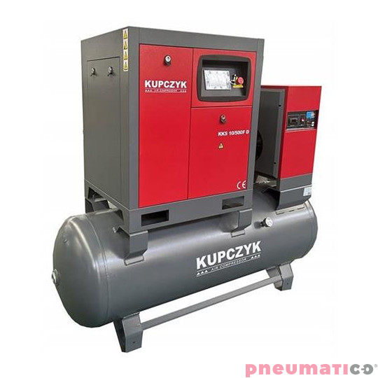 Kompresor śrubowy Kupczyk KKS 15/500 FD 1500 l/min 11 KW Falownik Osuszacz Kompresor śrubowy Kupczyk KKS 15/500 FD 1500 l/min 11 KW Falownik Osuszacz