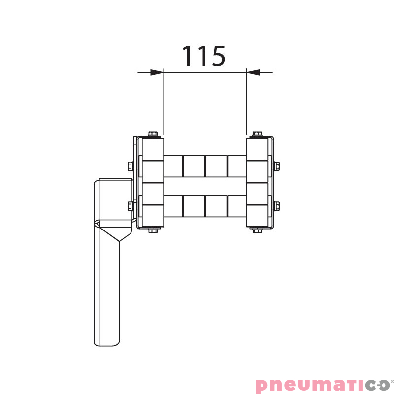 Ramię prowadzące z mechanizmem blokującym ZECA 1706