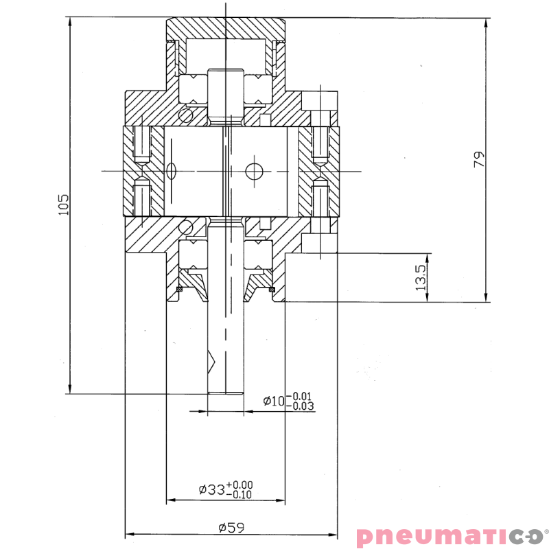 Napęd pneumatyczny do mieszadła 294W ATEX MBP MN-37