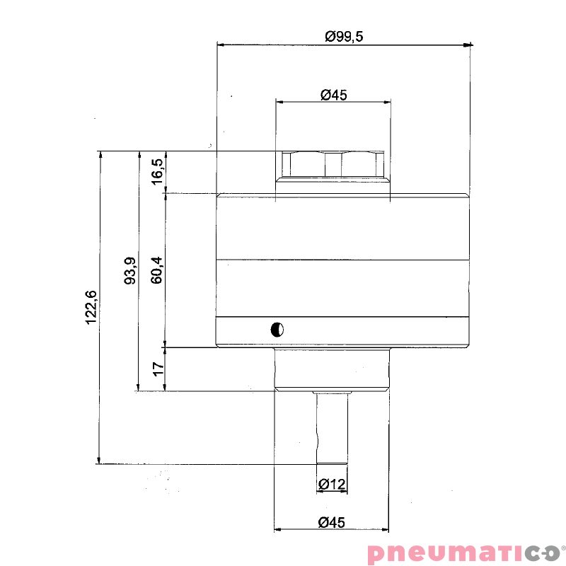 Napęd pneumatyczny do mieszadła 699W ATEX MBP MN-65