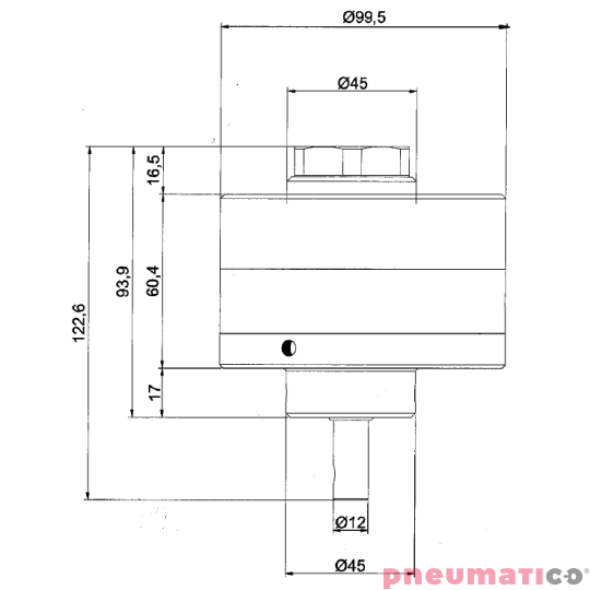 Napęd pneumatyczny do mieszadła 699W ATEX MBP MN-65