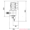 Napęd pneumatyczny do mieszadła 699W z reduktorem ATEX MBP MN-65RR Napęd pneumatyczny do mieszadła 699W z reduktorem ATEX MBP MN-65RR