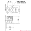 Napęd pneumatyczny do mieszadła 699W z reduktorem ATEX MBP MN-65RR Napęd pneumatyczny do mieszadła 699W z reduktorem ATEX MBP MN-65RR